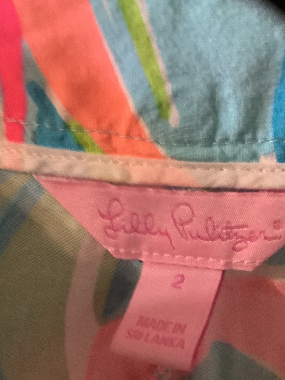 Lilly Pulitzer Multicolor Tropical Print Shorts, side zip, unlined - Picture 2 of 12